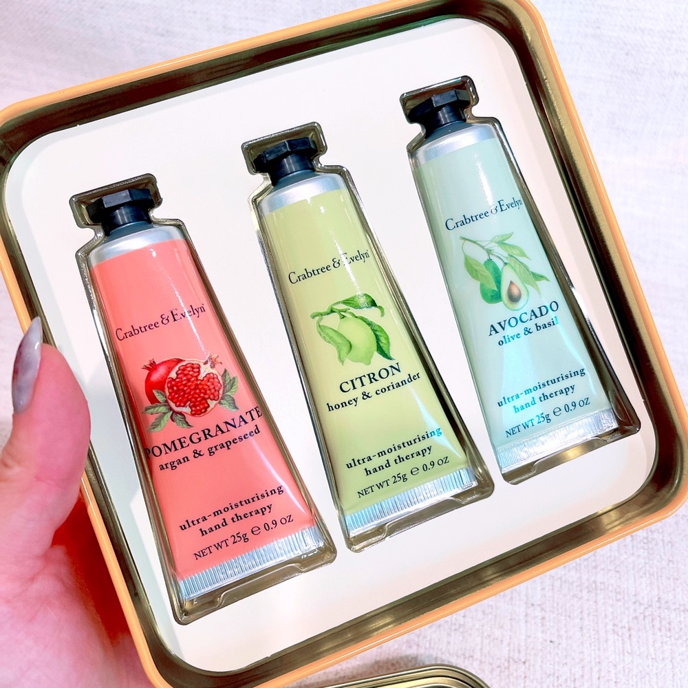 Crabtree & Evelyn Hand cream 3 piece gift set/NWB/Ultra-Moisturizing Han…